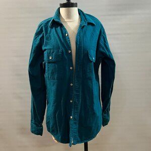 Five Brother Green Button Up Flanel Mens Medieum